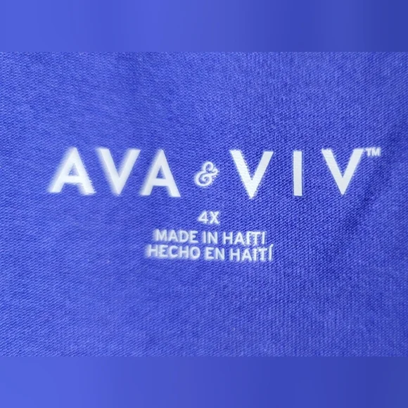 #295 AVA & VIV- Crewneck Short Sleeve T-Shirt- Avail. in Blue or Orange,sze. 4X - Picture 6 of 11